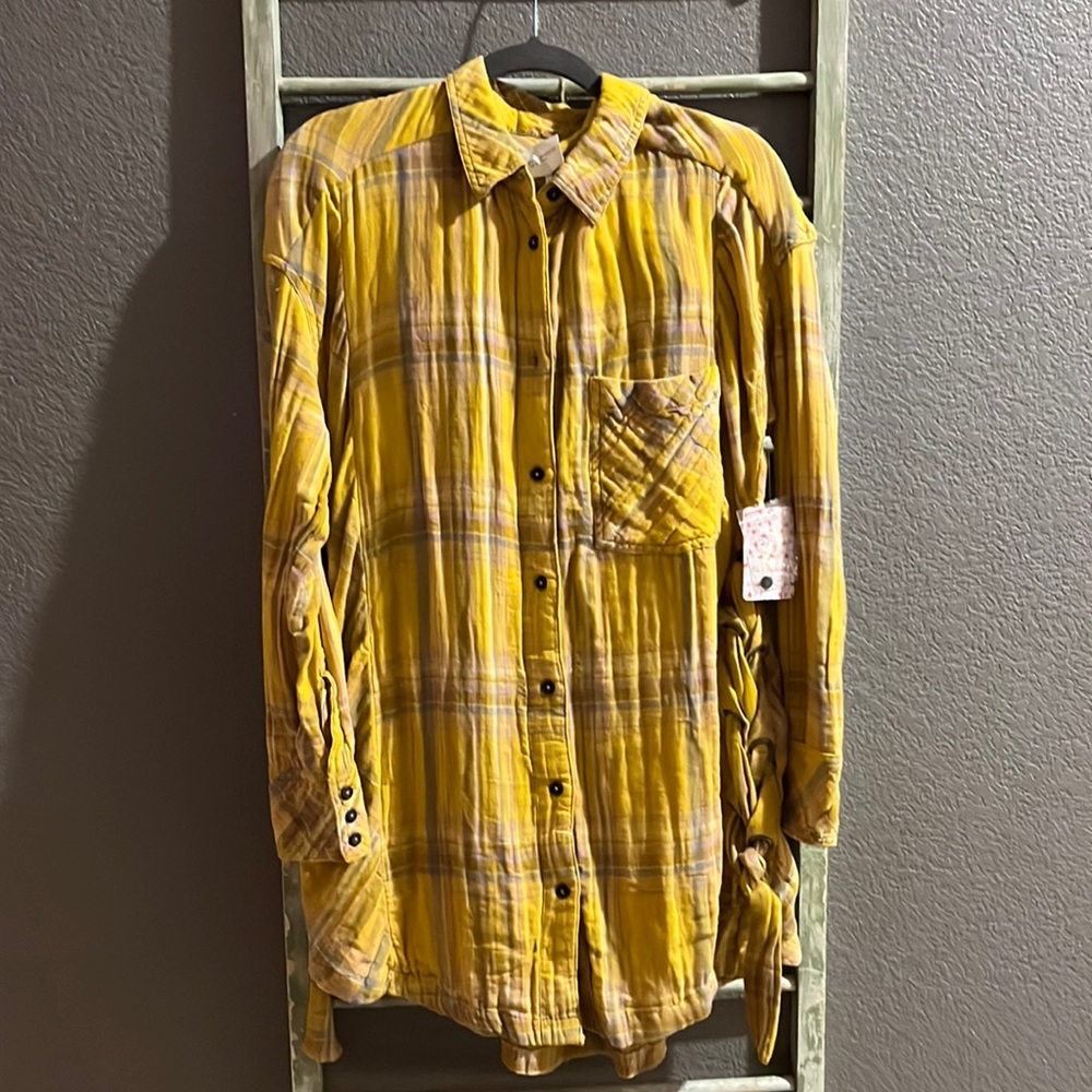 Free People Button down top